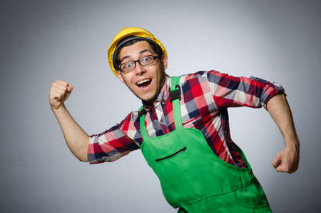 Industrial worker isolated on the white backgroundの写真素材