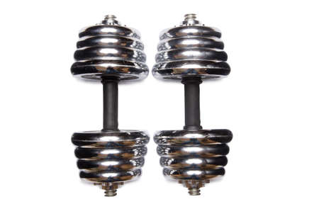 Dumbbells isolated on the white backgroundの写真素材