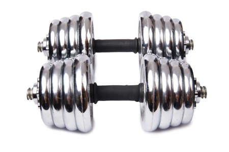Dumbbells isolated on the white backgroundの写真素材