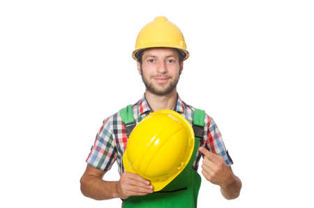 Industrial worker isolated on the white background