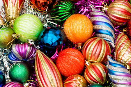 Christmas decorations in festive holiday concept