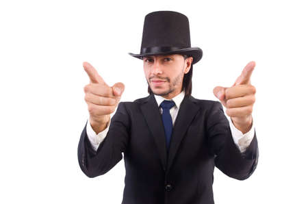 Young businessman isolated on the white backgroundの写真素材