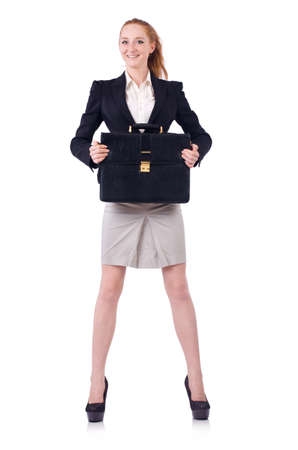 Businesswoman isolated on the white backgroundの写真素材