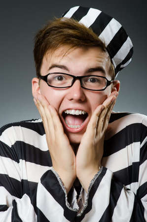 Prison inmate in funny conceptの写真素材