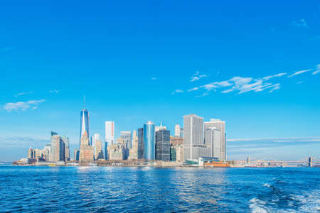 Panorama of downtown Manhattanの写真素材
