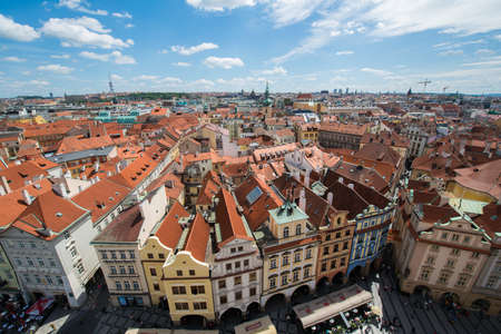 View of Prague on bright summer dayのeditorial素材