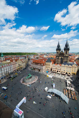View of Prague on bright summer dayのeditorial素材