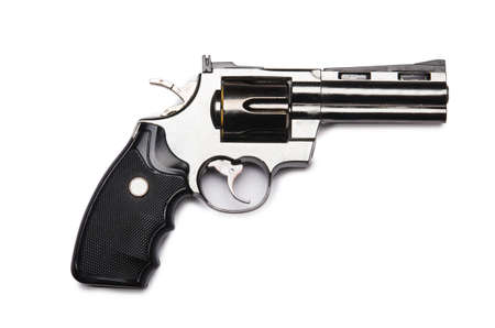 Handgun isolated on the white backgroundの写真素材