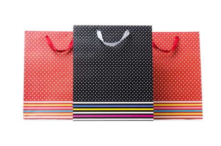 Gift bags isolated on the white backgroundの写真素材