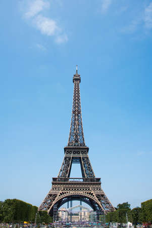 Eiffel tower on bright summer dayの写真素材