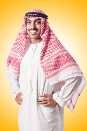 Diversity concept with arab on whiteの写真素材