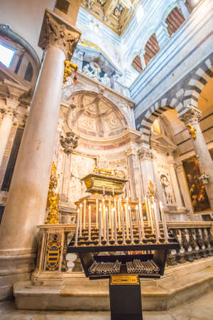 Pisa - MARCH 23, 2014: Pisa Cathedral on March 23 in Italy, Pisa. Pisa Cathedral is the main attraction in Pisaのeditorial素材