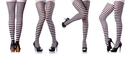 Woman legs isolated on the white backgroundの写真素材