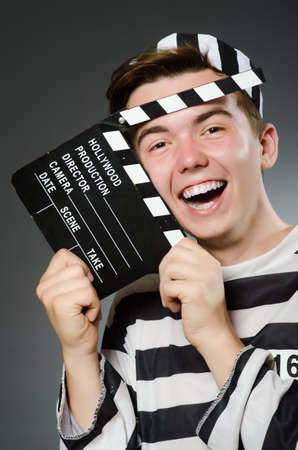 Prison inmate in funny conceptの写真素材