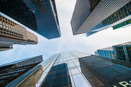 Tall skyscrapers shot with perspectiveの写真素材