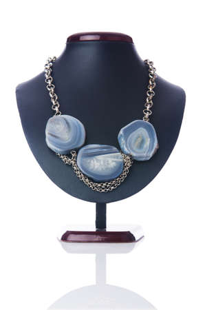 Nice necklace isolated on the whiteの写真素材