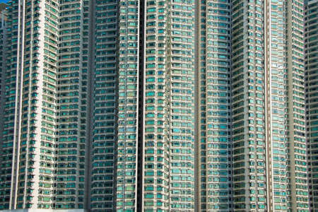 Hign density residential building in Hong Kongの写真素材