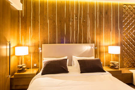 Shahdag - FEBRUARY 8, 2015: Room in Park Chalet Hotel on February 8 in Azerbaijan, Shahdag. Shahdag has become a popular tourist destination for skiing.の写真素材