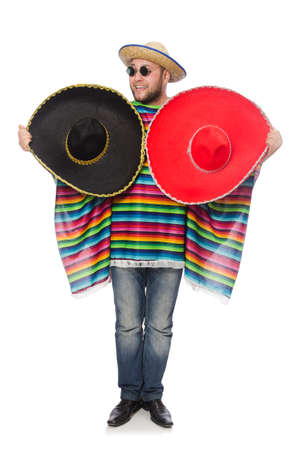 Funny mexican isolated on whiteの写真素材