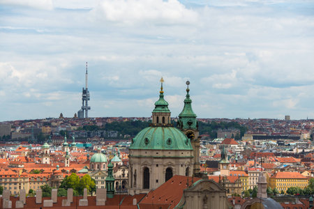 View of Prague on bright summer dayの写真素材