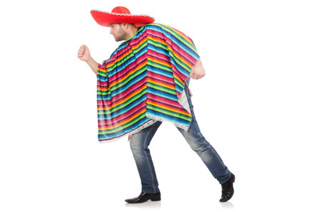 Funny mexican isolated on whiteの写真素材