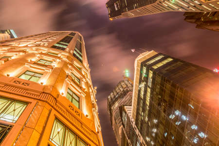 Singapore - AUGUST 4, 2014: Office buildings on August 4 in Singapore, Singapore. Singapore is home to many international businessesのeditorial素材