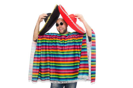 Funny mexican isolated on whiteの写真素材