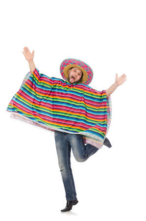 Funny mexican isolated on whiteの写真素材