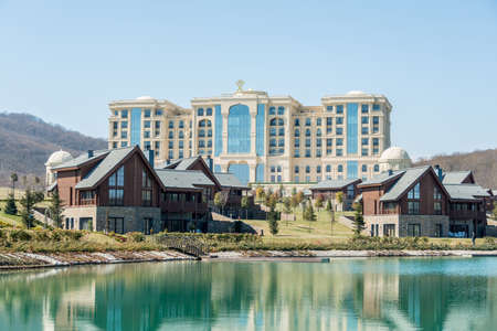 Quba - MARCH 26, 2015: Quba Rixos Hotel on March 26 in Azerbaijan, Quba. Quba Rixos Hotel is luxury hotel in northern Azerbaijanのeditorial素材
