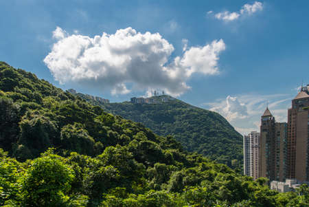 View of Hong Kong during sunny dayの写真素材