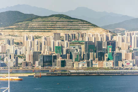 View of Hong Kong during sunny dayのeditorial素材
