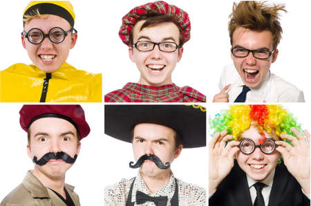 Collage of many faces from same model