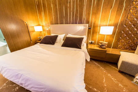 Shahdag - FEBRUARY 8, 2015: Room in Park Chalet Hotel on February 8 in Azerbaijan, Shahdag. Shahdag has become a popular tourist destination for skiing.のeditorial素材