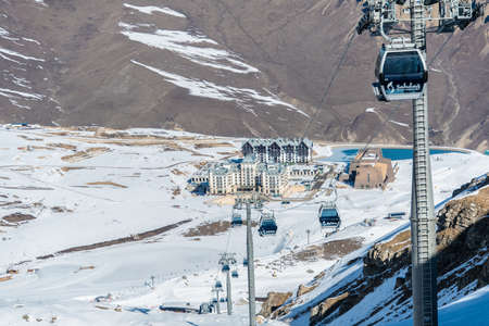 Shahdag - FEBRUARY 27, 2015: Tourist Hotels  on February 27 in Azerbaijan, Shahdag. Shahdag has become a popular tourist destination for skiing in Azerbaijan.のeditorial素材