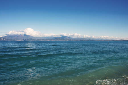 Lake Garda in Northen Italyの写真素材