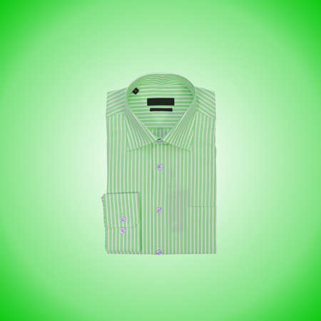 Nice male shirt against the gradientの写真素材