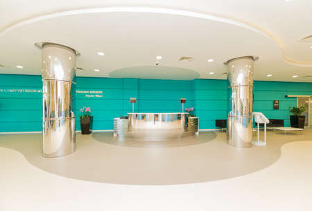 Hotel lobby with modern design