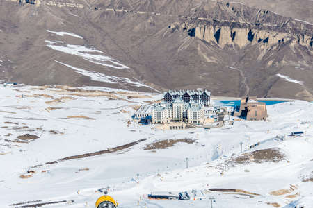 Shahdag - FEBRUARY 27, 2015: Tourist Hotels  on February 27 in Azerbaijan, Shahdag. Shahdag has become a popular tourist destination for skiing in Azerbaijan.のeditorial素材