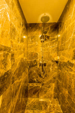 Modern bathroom interior with bathtubの写真素材