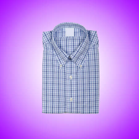 Nice male shirt against the gradientの写真素材