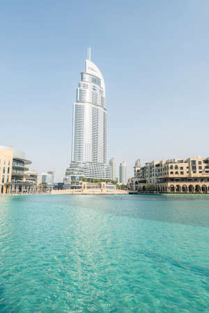 Dubai - JANUARY 10, 2015: The Address Hotel on January 10 in UAE, Dubai. Address Hotel is popular 5-star hotel.のeditorial素材