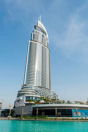 Dubai - JANUARY 10, 2015: The Address Hotel on January 10 in UAE, Dubai. Address Hotel is popular 5-star hotel.のeditorial素材