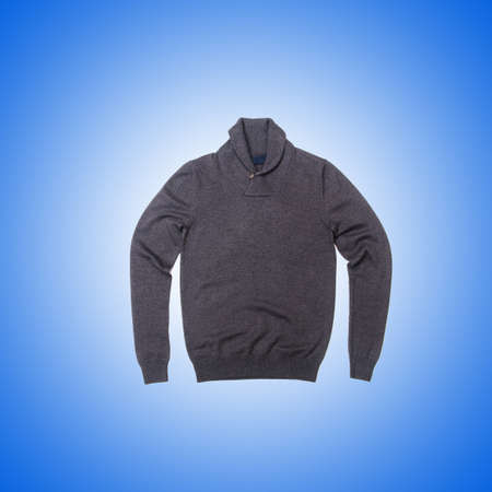 Male sweater against the gradientの写真素材