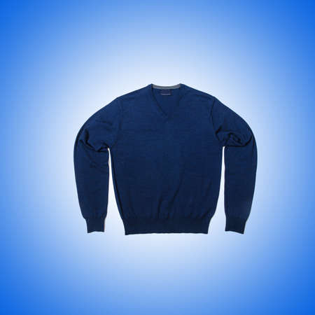 Male sweater against the gradientの写真素材