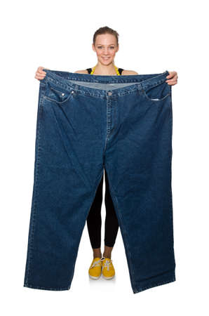 Young woman in dieting conceptの写真素材