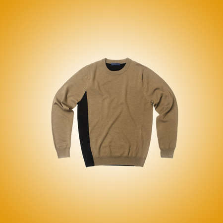 Male sweater against the gradientの写真素材