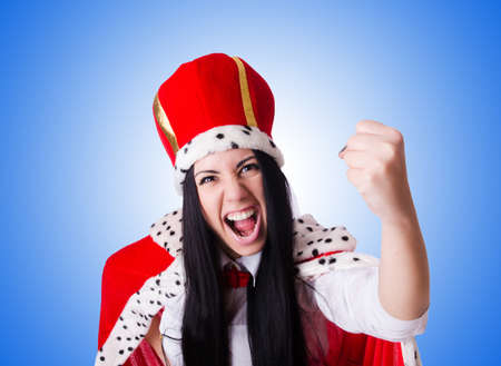 Queen businesswoman in business conceptの写真素材
