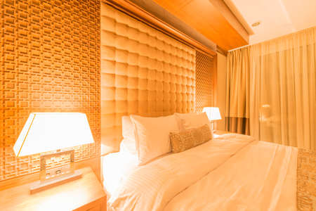 Hotel room with modern interiorの写真素材