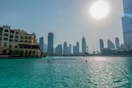 Dubai - JANUARY 9, 2015: Burj Khalifa building on January 9 in UAE, Dubai. Burj Khalifa skyscraper is tallest in the worldのeditorial素材