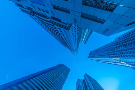 Tall Dubai Marina skyscrapers in UAEの写真素材